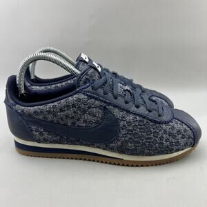 Nike Classic Cortez Running Sneakers Women Size 9 Blue Polka Dot Comfort Shoes